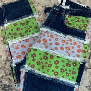 The Ragged Priest High Rise Floral Patchwork Jeans